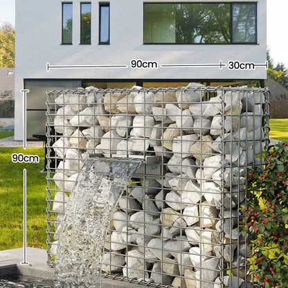 Gabions, Metal Gabion Cage Basket with 100 x 95 x 30 cm Mesh for Stones, single pack - image 5