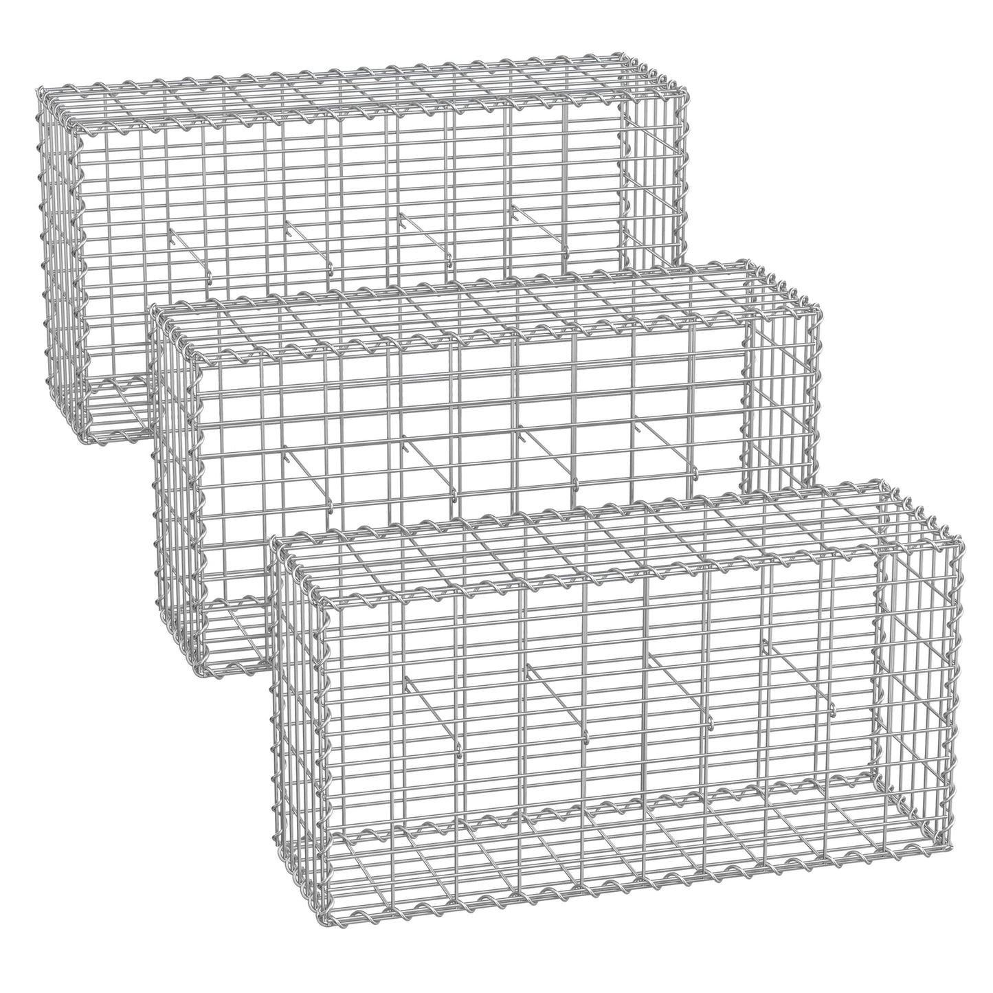 Gabion, metal gabion with mesh 100 x 50 x 30 cm, single pack - image 18