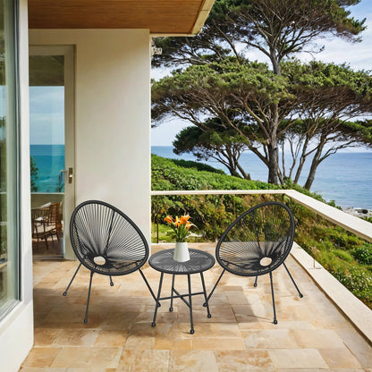 Garden Patio Furniture Set 3 Pieces, Acapulco Chair, Outdoor Seating - image 1