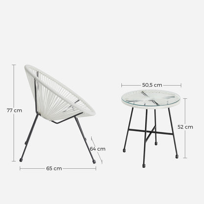 Garden Patio Furniture Set 3 Pieces, Acapulco Chair, Outdoor Seating - image 12