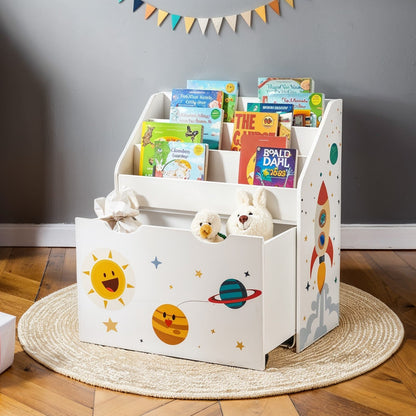 Toy Storage Rack, Kids Bookshelf and Toy Organiser with 3 Shelves, for Children's Room and Playroom - image 2