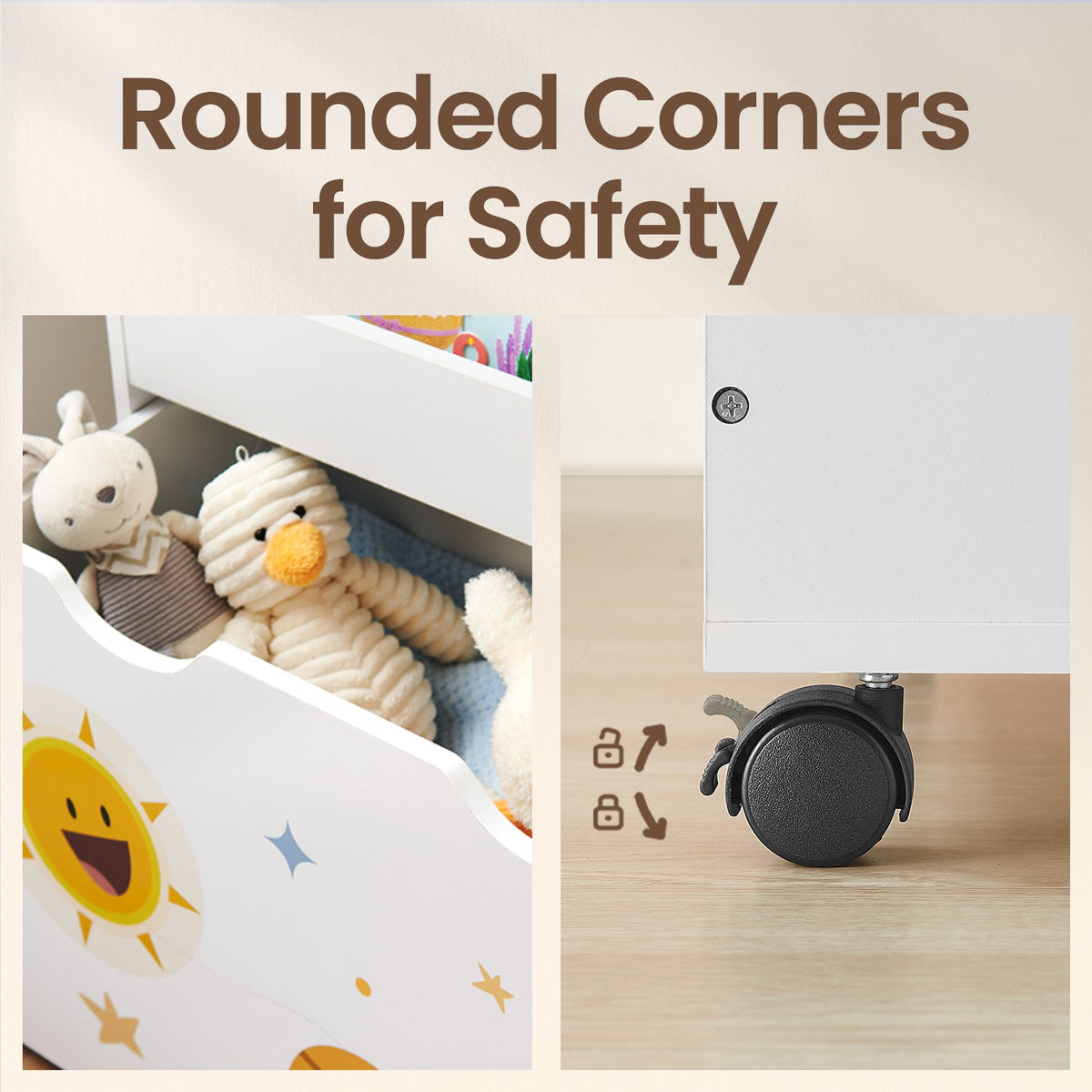 Toy Storage Rack, Kids Bookshelf and Toy Organiser with 3 Shelves, for Children's Room and Playroom - image 3