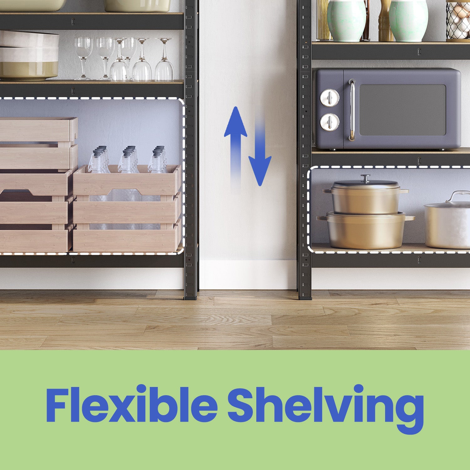 Garage Storage Shelving Set of 2, 40 x 90 x 180 cm, Silver - image 49