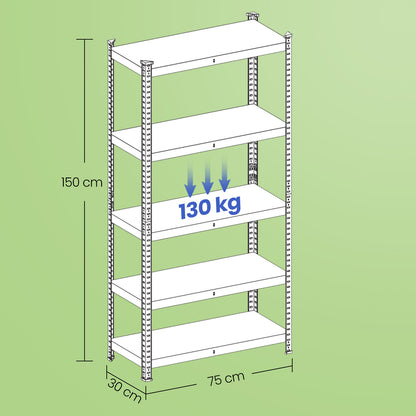 Garage Storage Shelving Set of 2, 40 x 90 x 180 cm, Silver - image 50
