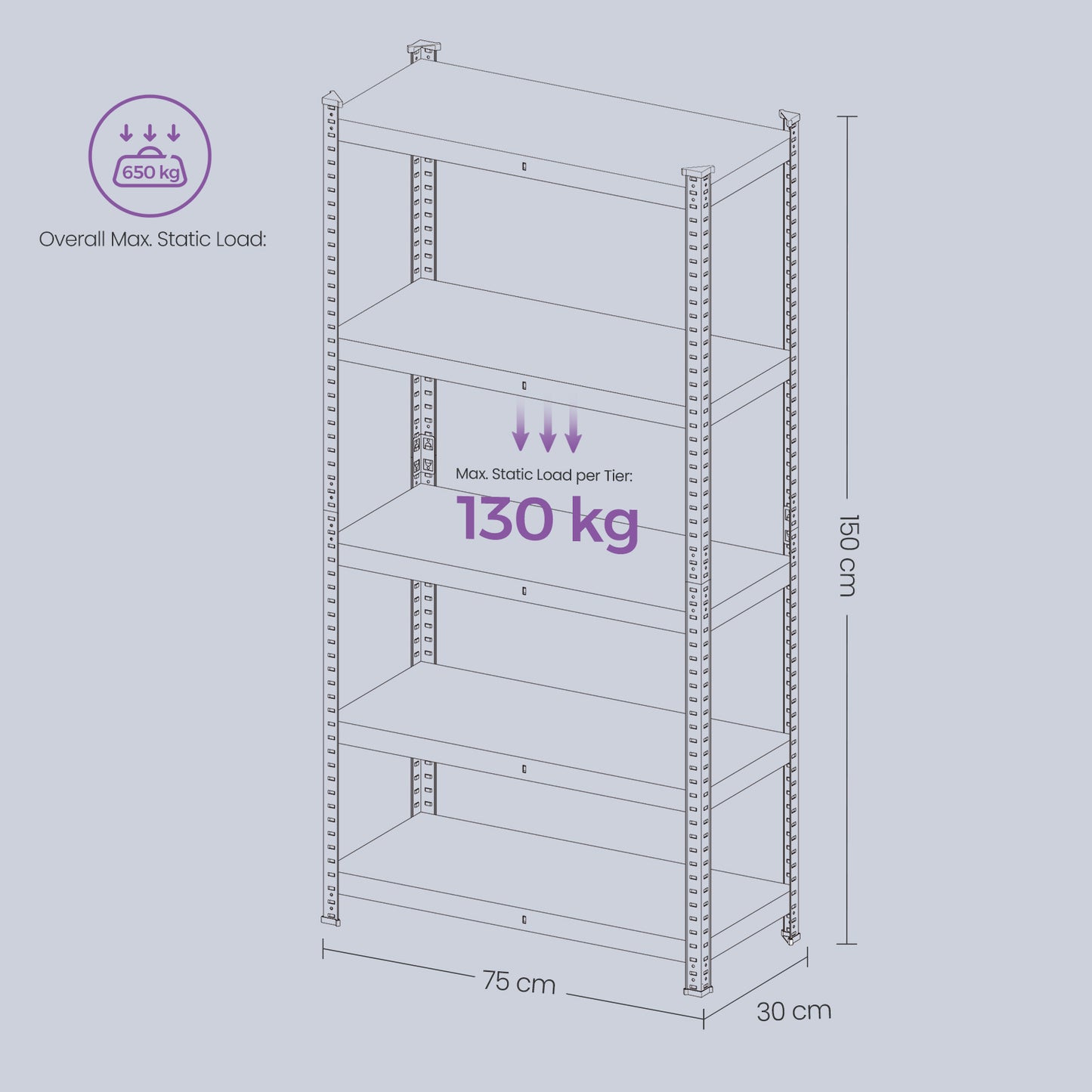 Garage Storage Shelving Set of 2, 40 x 90 x 180 cm, Silver - image 28