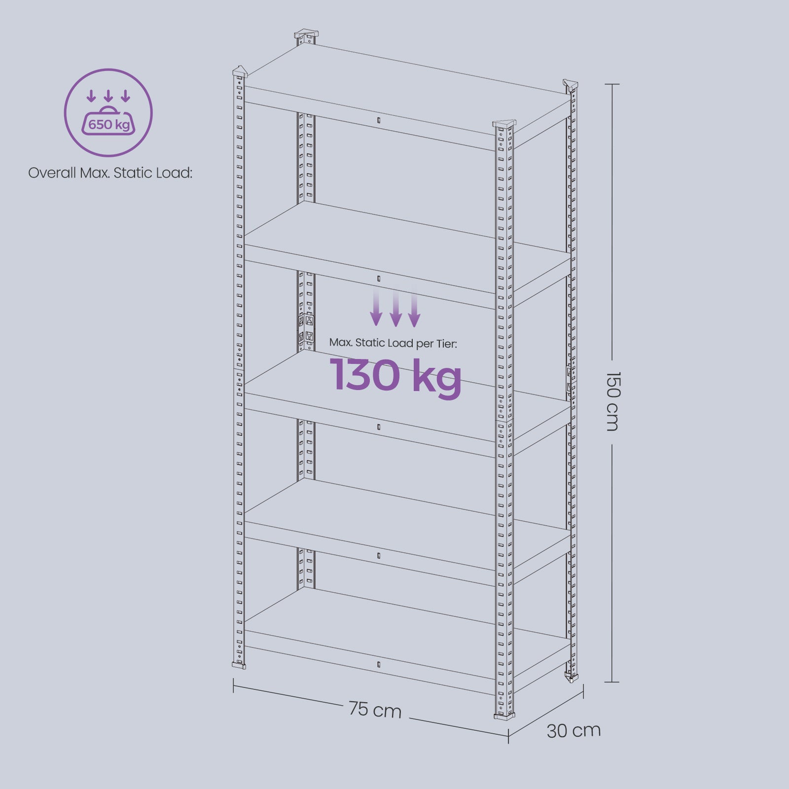 Garage Storage Shelving Set of 2, 40 x 90 x 180 cm, Silver - image 28