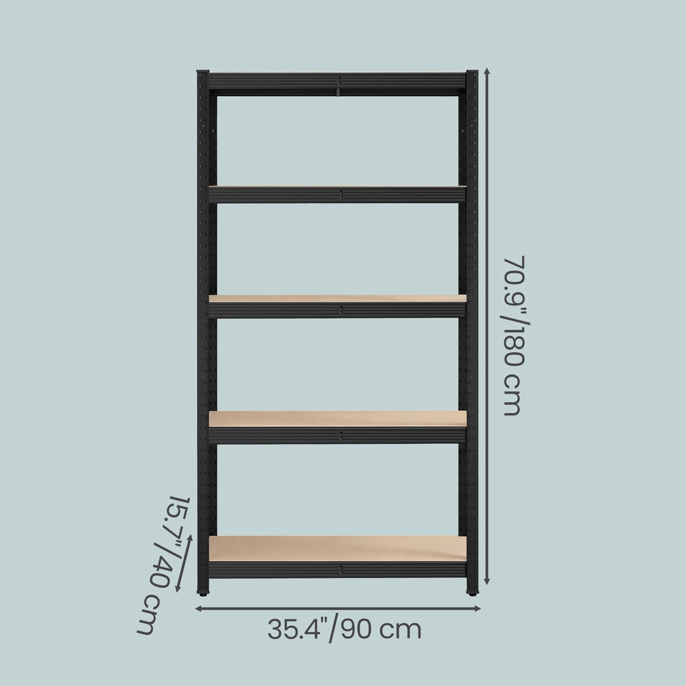 Garage Storage Shelving Set of 2, 40 x 90 x 180 cm, Silver - image 57