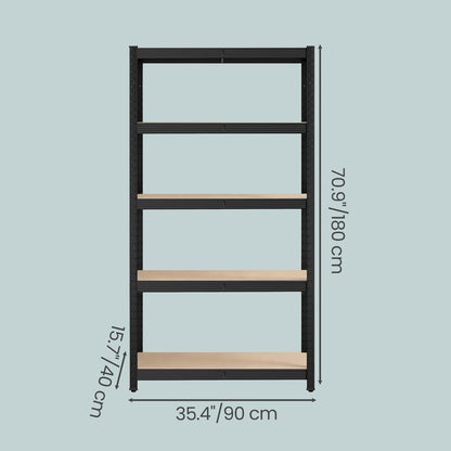 Garage Storage Shelving Set of 2, 40 x 90 x 180 cm, Silver - image 57