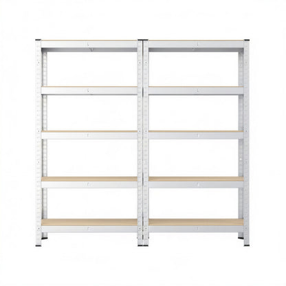 Garage Storage Shelving Set of 2, 40 x 90 x 180 cm, Silver - image 2