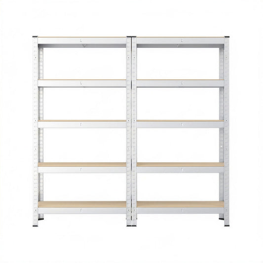 Garage Storage Shelving Set of 2, 40 x 90 x 180 cm, Silver - image 1