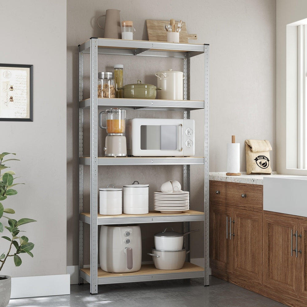 Garage Storage Shelving Set of 2, 40 x 90 x 180 cm, Silver - image 3