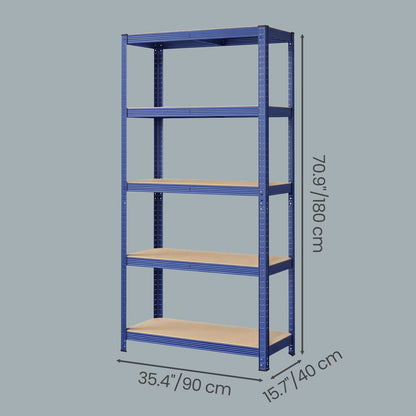 Garage Storage Shelving Set of 2, 40 x 90 x 180 cm, Silver - image 78