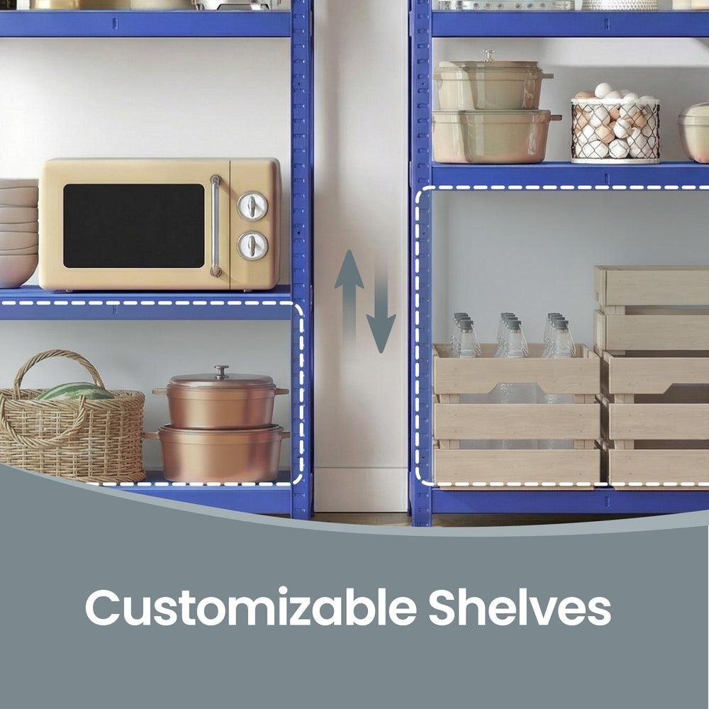 Garage Storage Shelving Set of 2, 40 x 90 x 180 cm, Silver - image 82