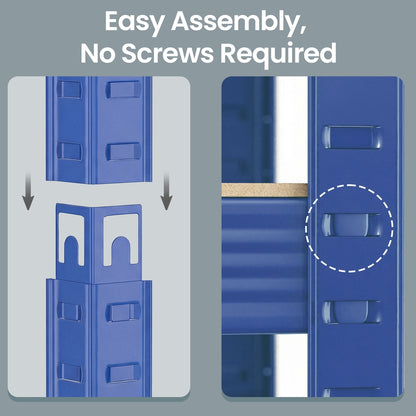Garage Storage Shelving Set of 2, 40 x 90 x 180 cm, Silver - image 83
