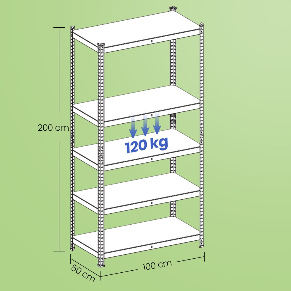 Garage Storage Shelving Set of 2, 40 x 90 x 180 cm, Silver - image 74