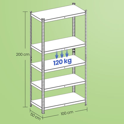Garage Storage Shelving Set of 2, 40 x 90 x 180 cm, Silver - image 74