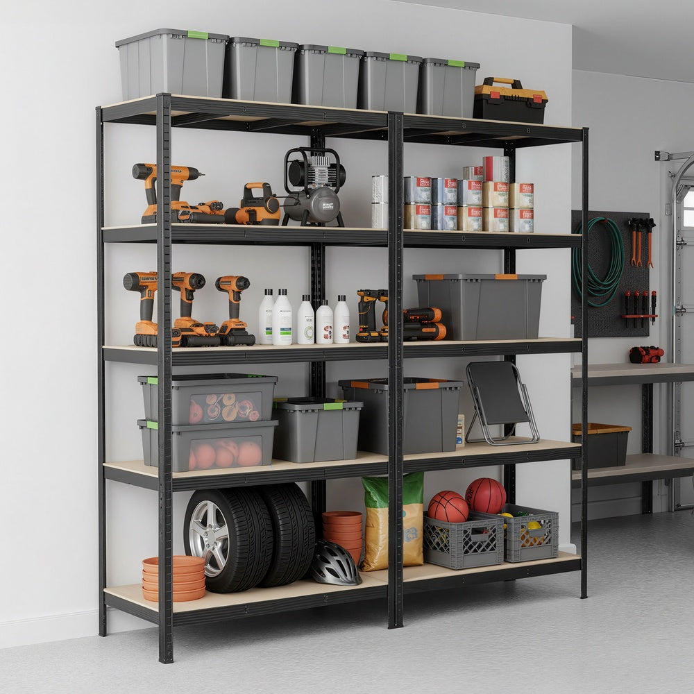 Garage Storage Shelving Set of 2, 40 x 90 x 180 cm, Silver - image 64