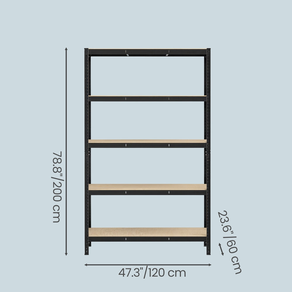 Garage Storage Shelving Set of 2, 40 x 90 x 180 cm, Silver - image 65