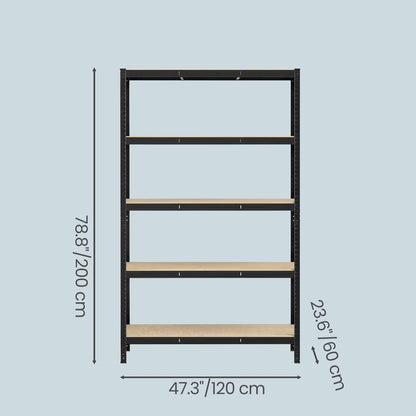 Garage Storage Shelving Set of 2, 40 x 90 x 180 cm, Silver - image 65