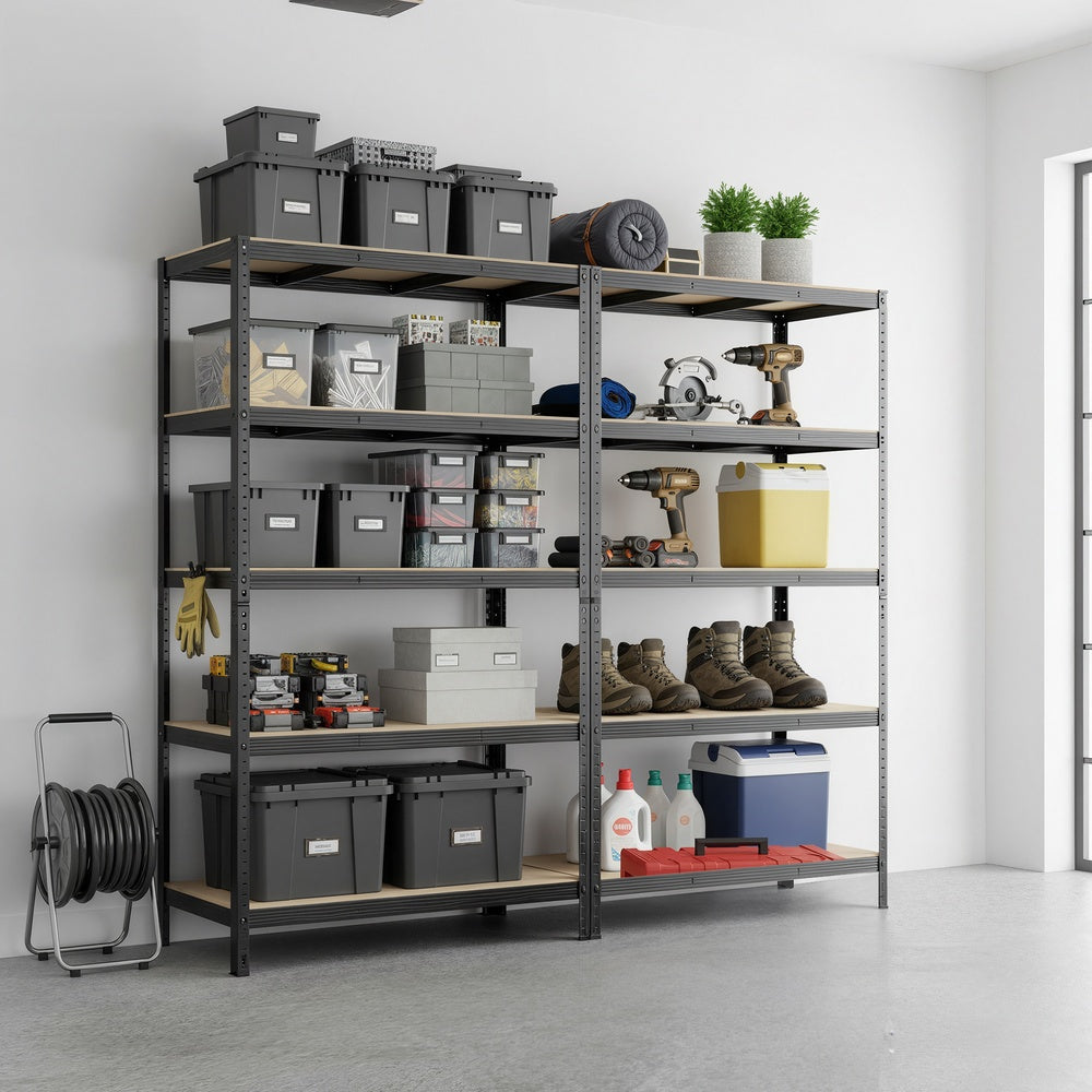 Garage Storage Shelving Set of 2, 40 x 90 x 180 cm, Silver - image 67