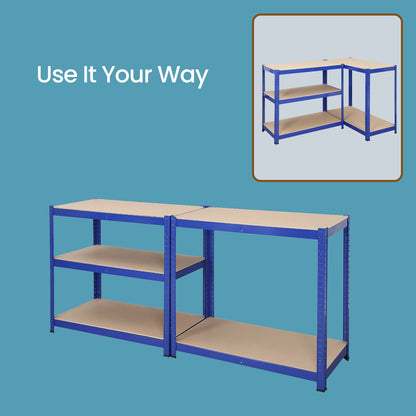 Garage Storage Shelving Set of 2, 40 x 90 x 180 cm, Silver - image 17