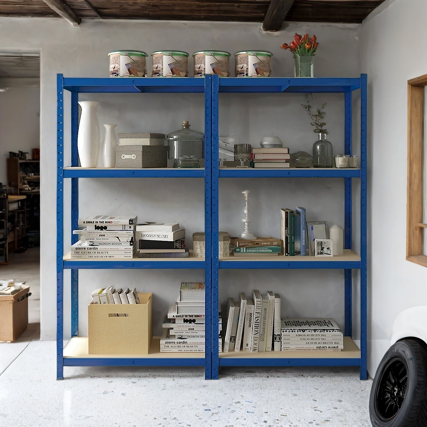 Garage Storage Shelving Set of 2, 40 x 90 x 180 cm, Silver - image 22