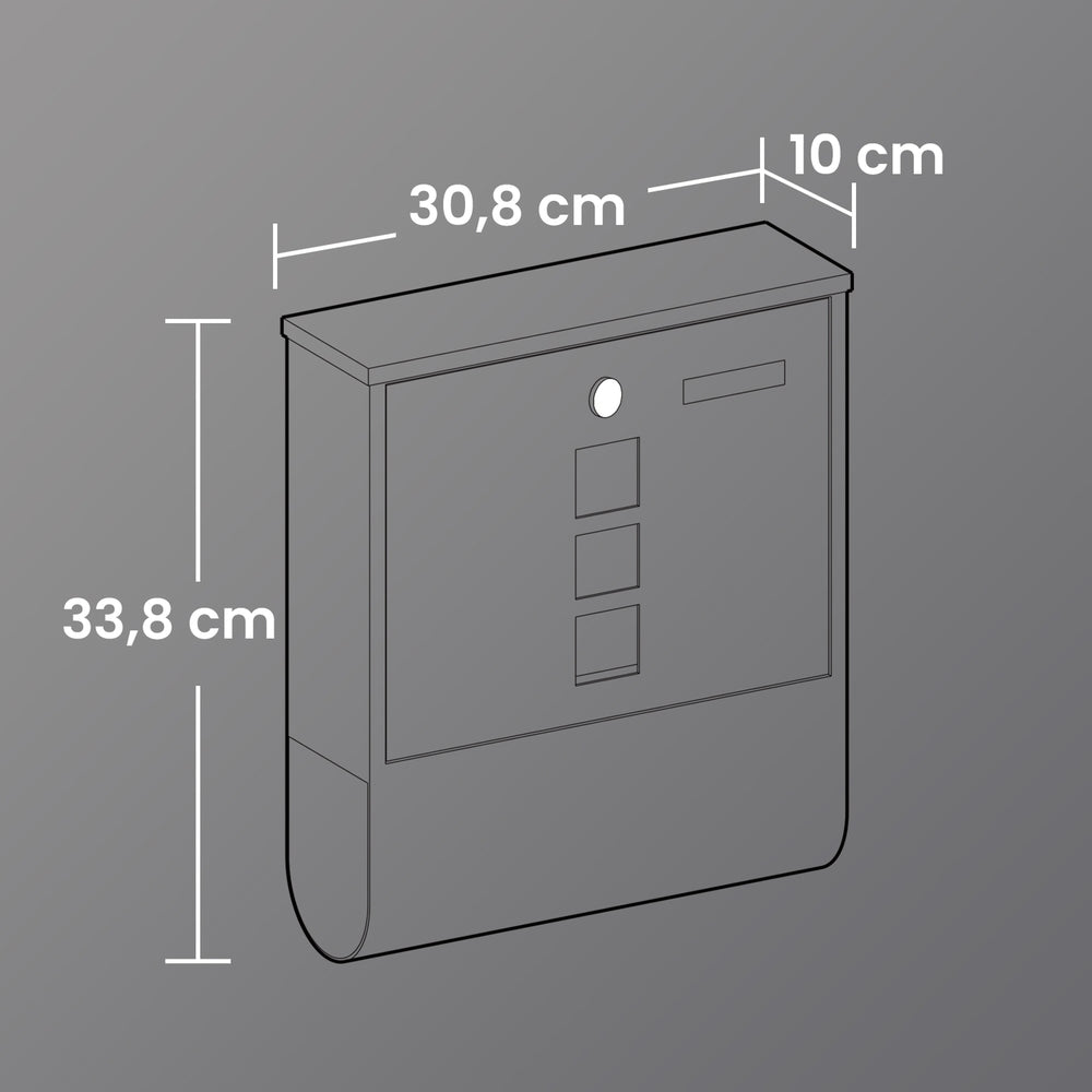 Mailbox, Wall Mounted Letterbox, for Gate - image 5