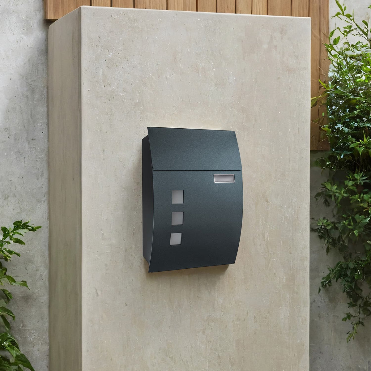 Mailbox, Letter Box with Viewing Windows, Nameplate - image 2