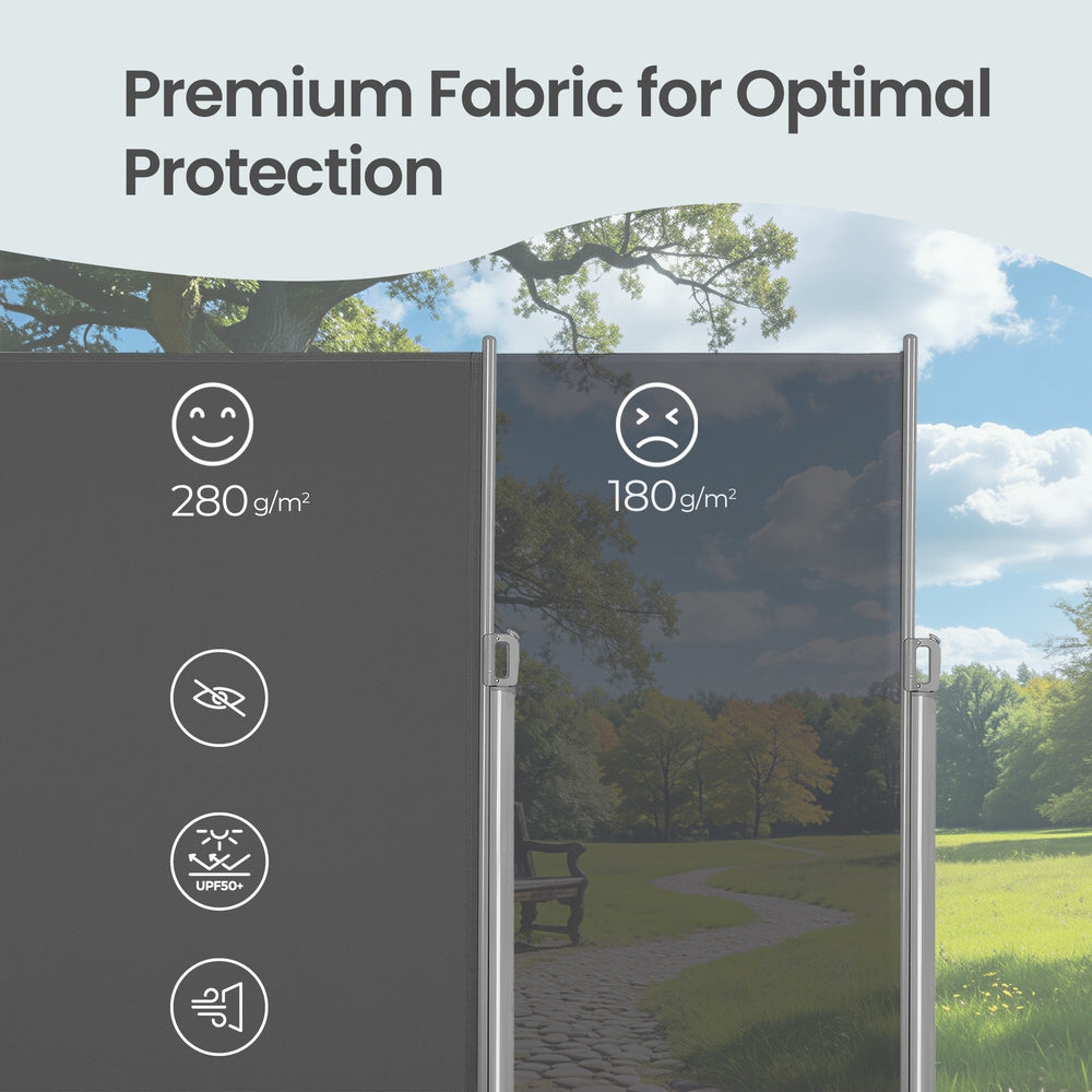 Extendable Side Shade 180 x 350 cm Privacy Screen - image 8