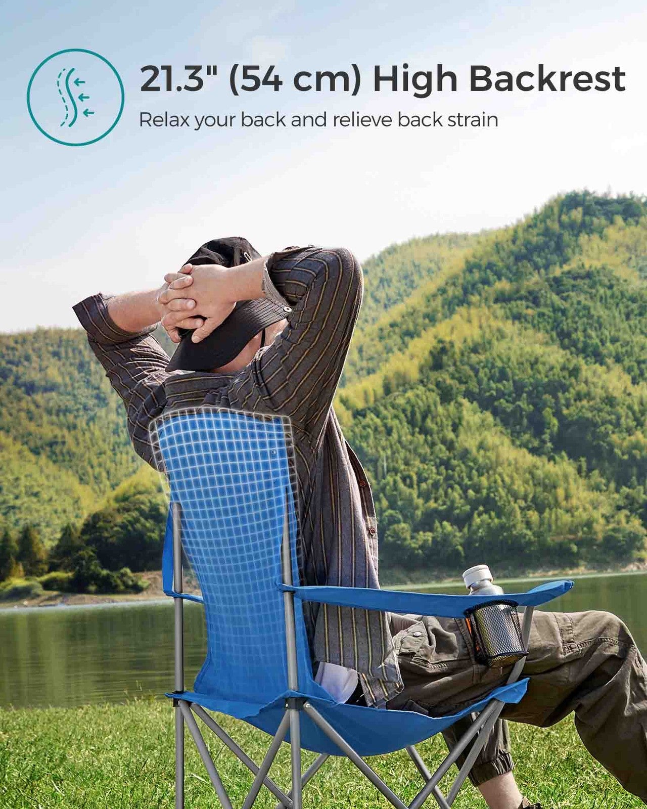 Set of 2 Folding Camping Chairs - image 11