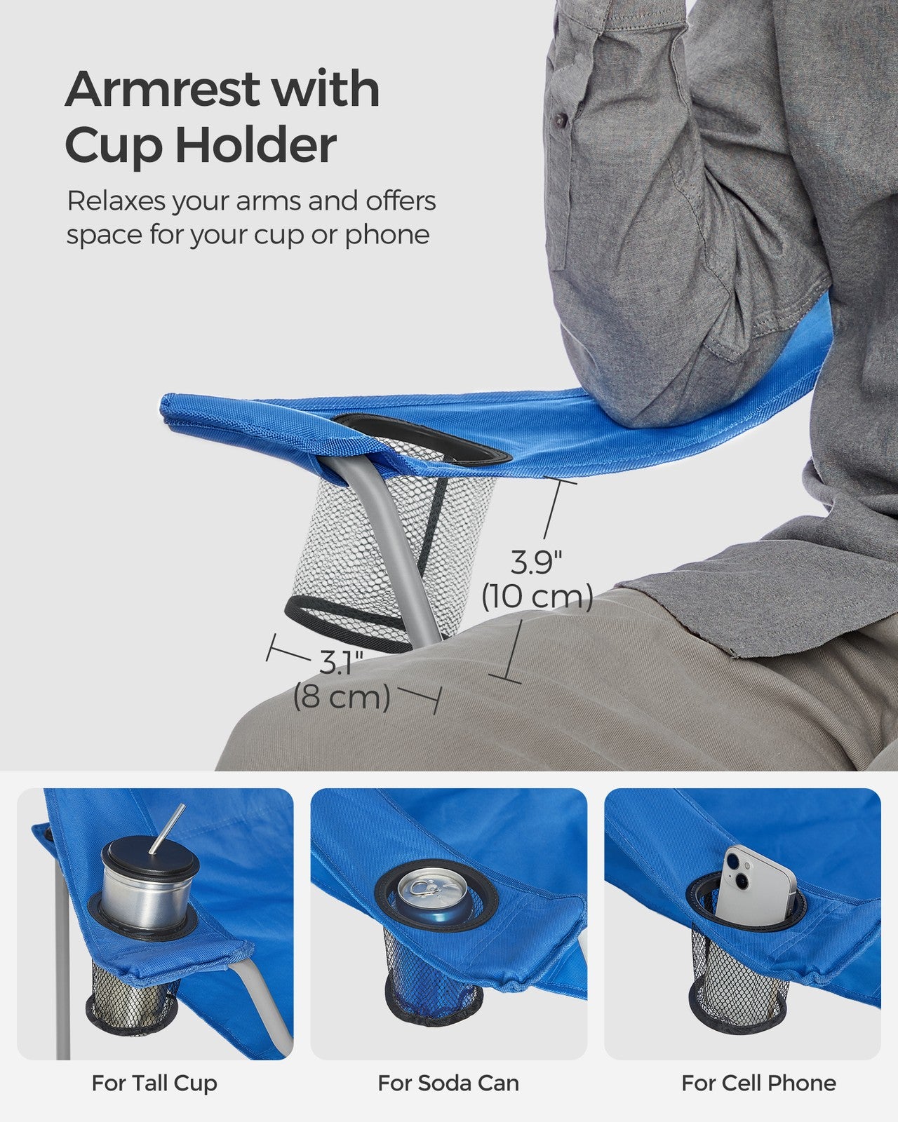 Set of 2 Folding Camping Chairs - image 14