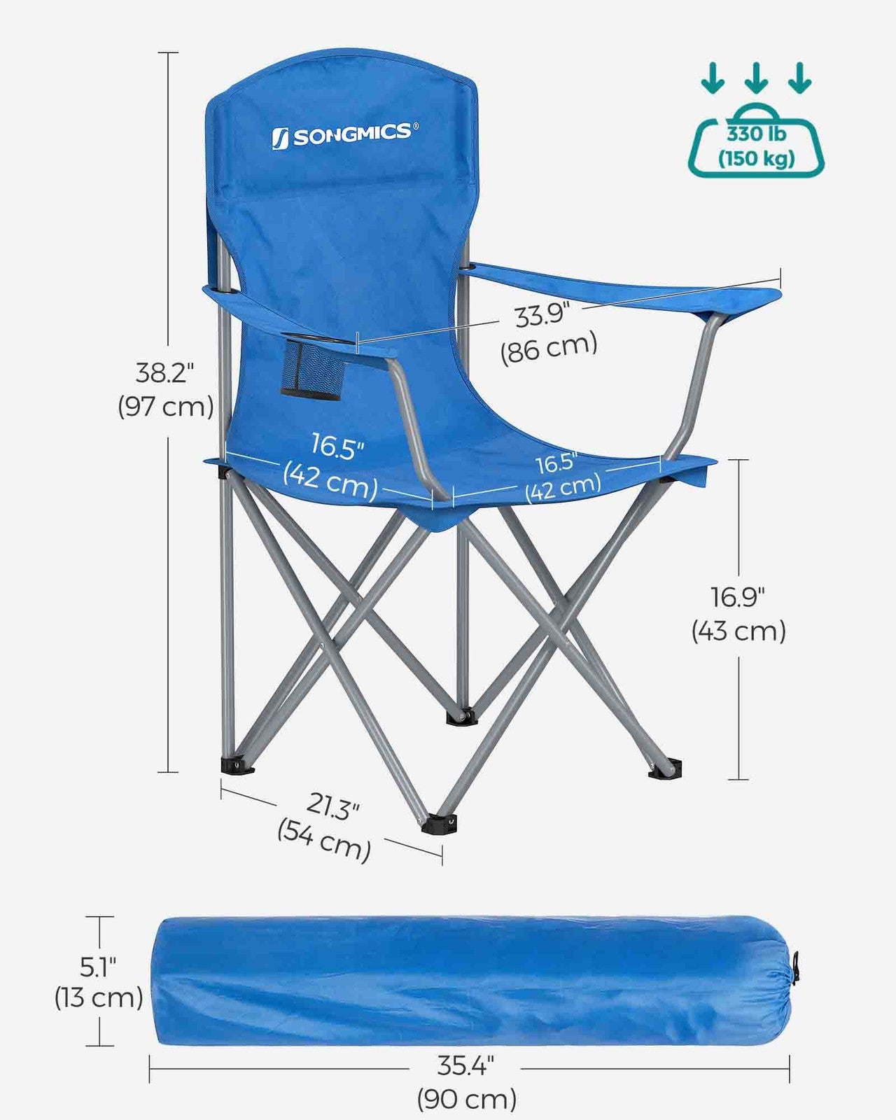Set of 2 Folding Camping Chairs - image 15