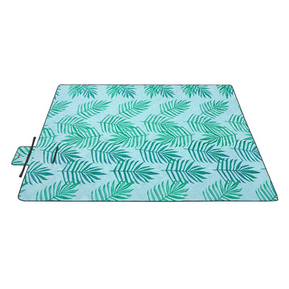 Picnic Blanket 200 x 200 cm Fern Pattern and Green - image 10