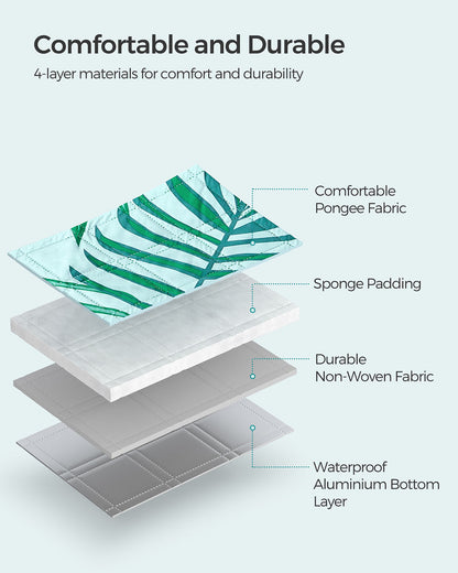 Picnic Blanket 200 x 200 cm Fern Pattern and Green - image 13