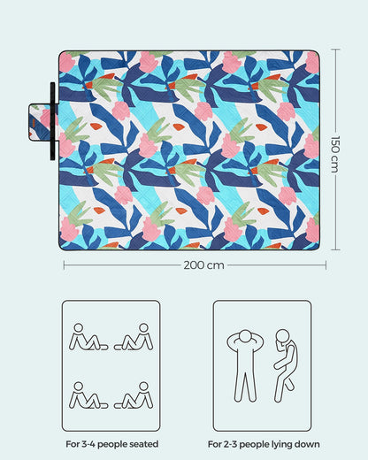 Picnic Blanket 200 x 150 cm Colourful Fern - image 7