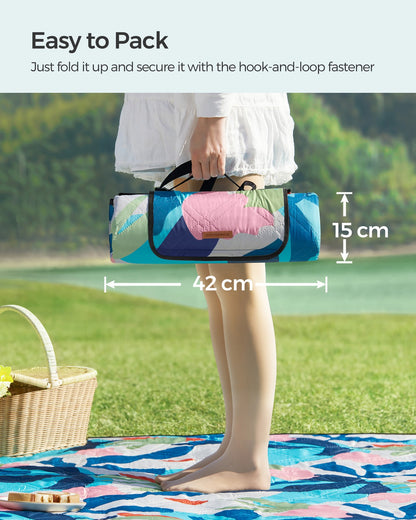Picnic Blanket 200 x 150 cm Colourful Fern - image 8