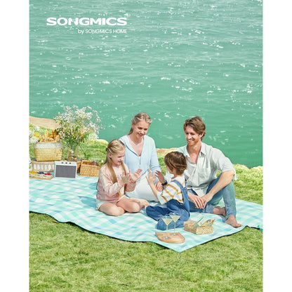 Picnic Blanket 300 x 200 cm Green and White - image 4
