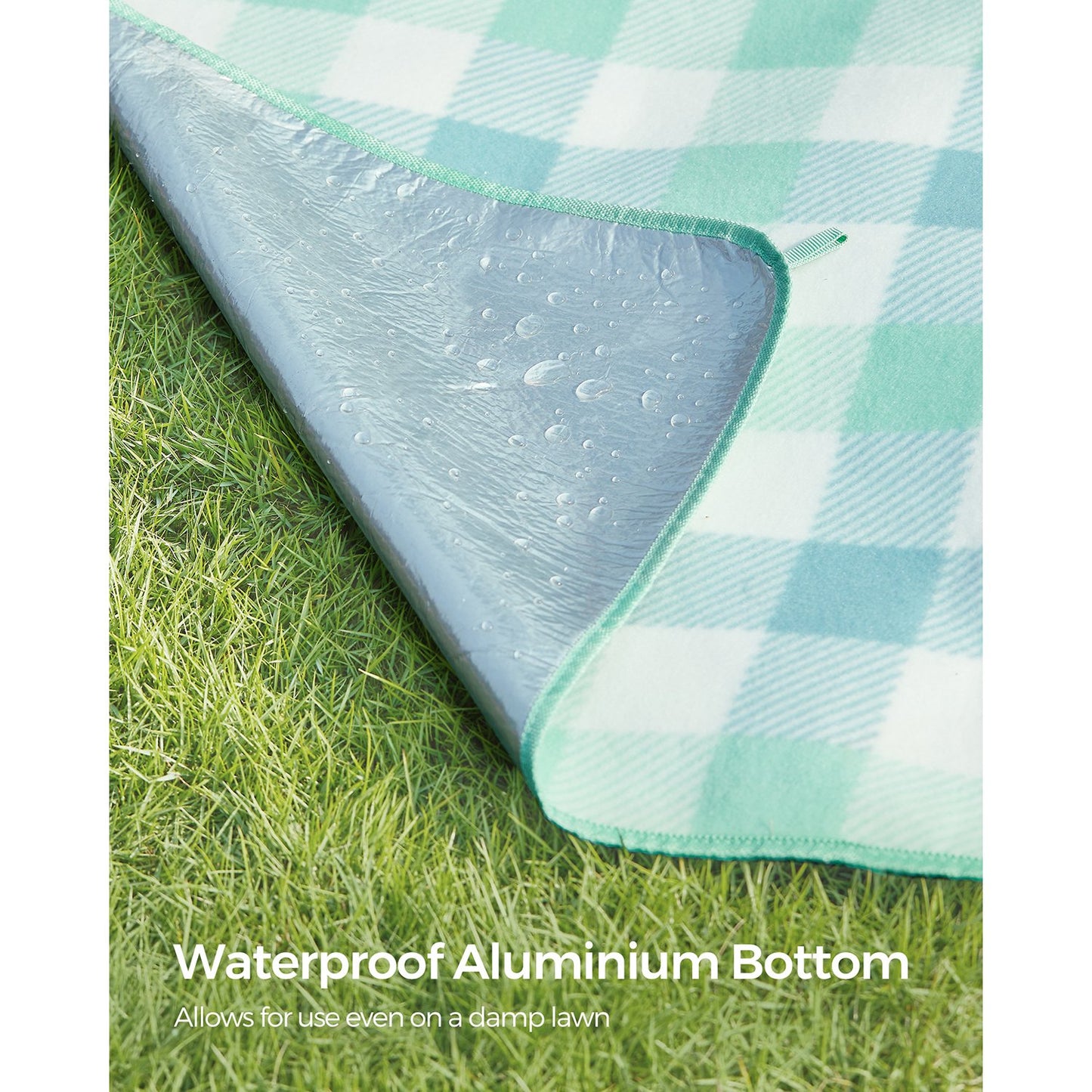 Picnic Blanket 300 x 200 cm Green and White - image 7