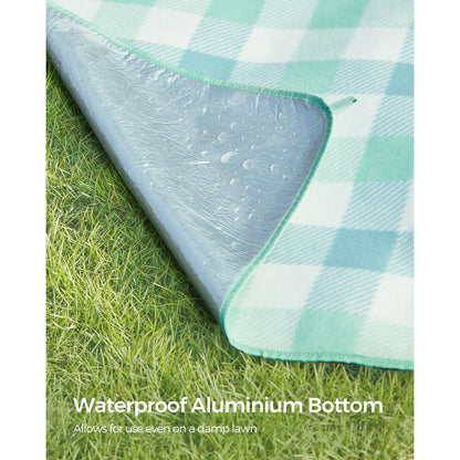 Picnic Blanket 300 x 200 cm Green and White - image 7