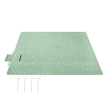 Picnic Blanket 200 x 200 cm Leaf Pattern and Blue - image 13
