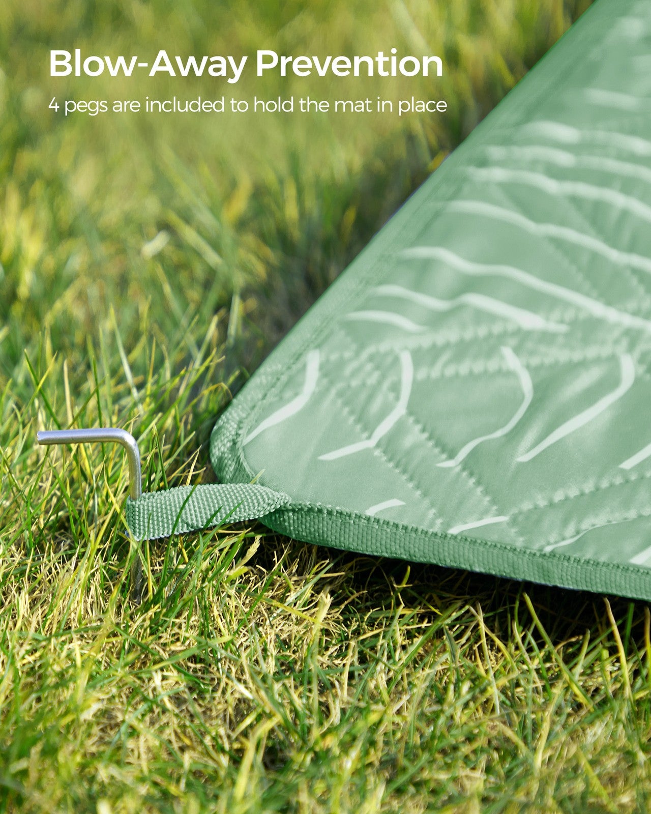 Picnic Blanket 200 x 200 cm Leaf Pattern and Blue - image 16