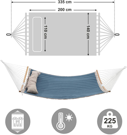 Blue Portable Hammock with Pillow - image 7
