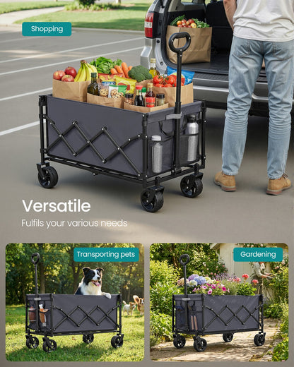 Foldable Camping Trolley with 4 Reinforced Wheels - image 26