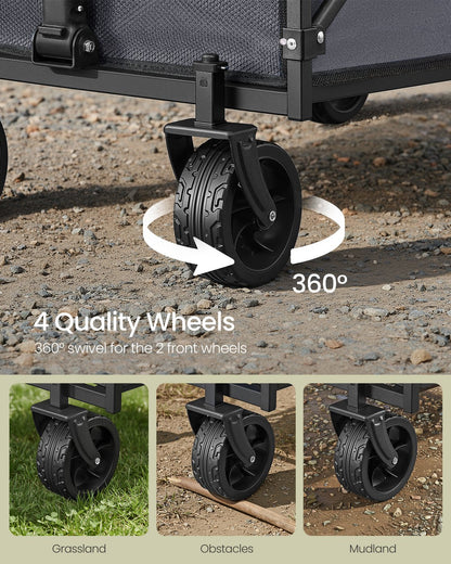 Foldable Camping Trolley with 4 Reinforced Wheels - image 27