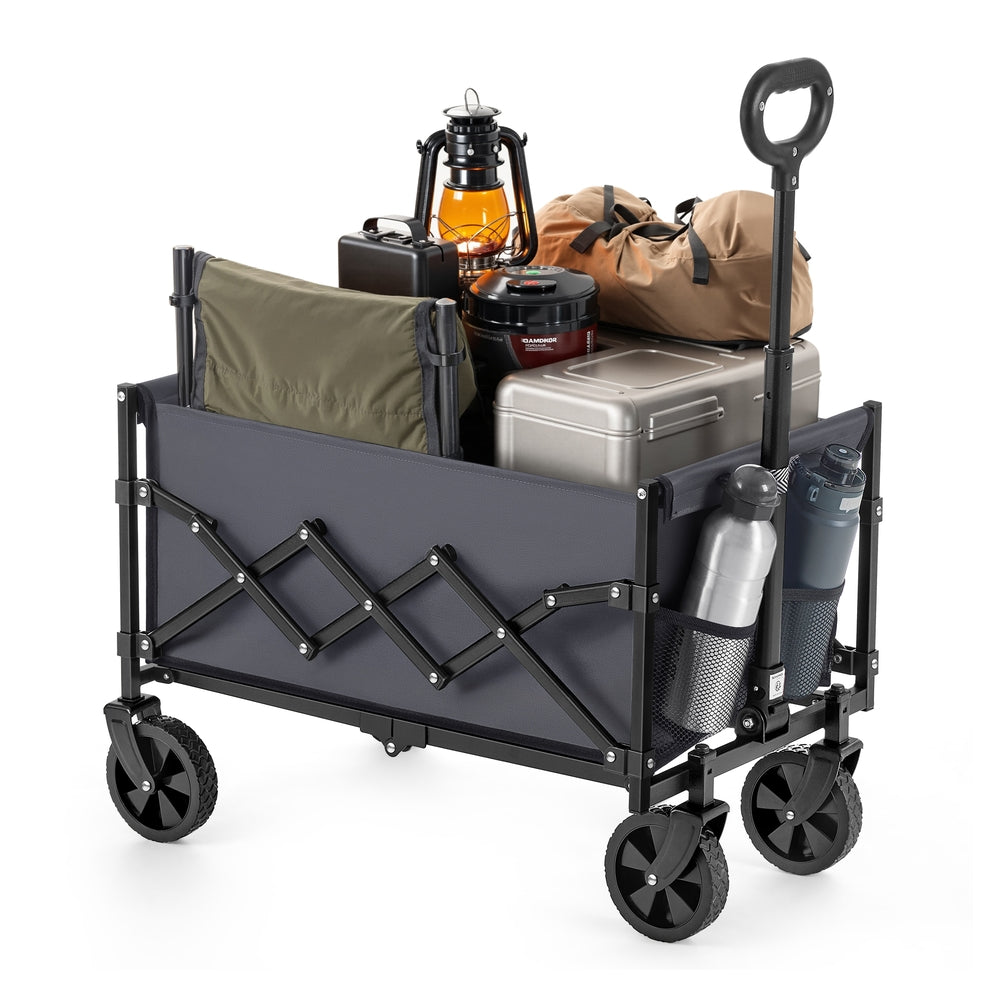 Foldable Camping Trolley with 4 Reinforced Wheels - image 1