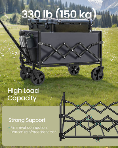 Foldable Camping Trolley with 4 Reinforced Wheels - image 3