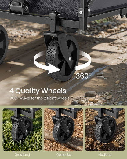 Foldable Camping Trolley with 4 Reinforced Wheels - image 6