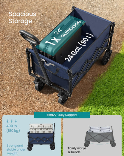 Foldable Camping Trolley with 4 Reinforced Wheels - image 31