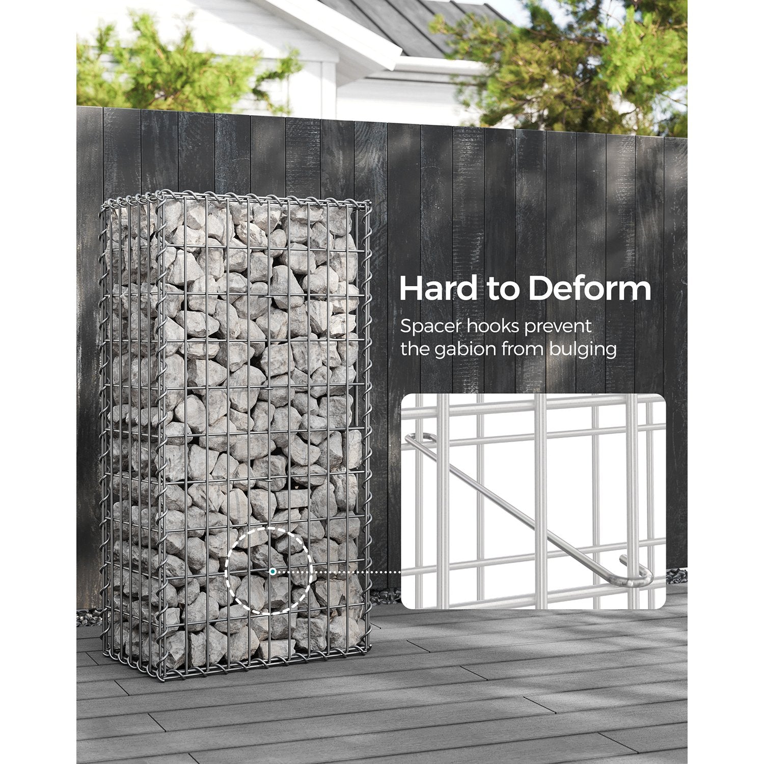 Gabion Basket, Metal Gabion Cages for Stones 100 x 50 x 30 cm - image 5