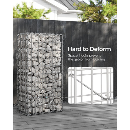 Gabion Basket, Metal Gabion Cages for Stones 100 x 50 x 30 cm - image 5